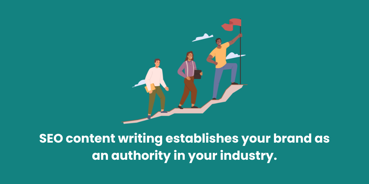 SEO content writing establishes your brand as an authority in your industry.